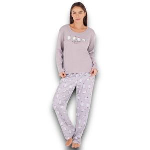 Pijama Manga Larga De Pingüinos Mujer Tops & Bottoms 21288