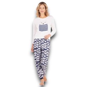Pijama Manga Larga De Osos Para Mujer Tops & Bottoms 26995