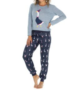 Pijama Manga Larga Pantalón Algodón Mujer 27502 Tops & Bottoms