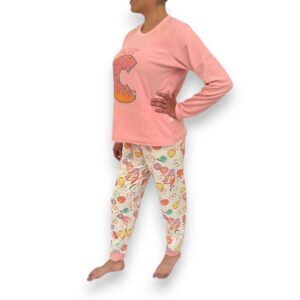 Pijama Manga Larga Con Diseño De Dona Mujer Lazy Lola 3430