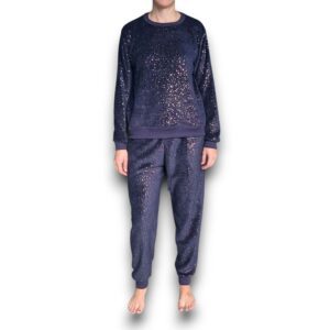 Pijama Polar Manga Larga Con Pantalón Mujer Lazy Lola 3431