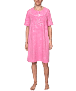 Pijama Camisón Bata Polar Manga Corta Mujer Intime 40445