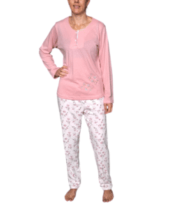 Pijama Pantalón Mujer Algodón Manga Larga Dama Deborah 5300