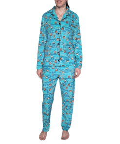 Pijama Abierta Botones Suave Polar Ligero Mujer Deborah 5318
