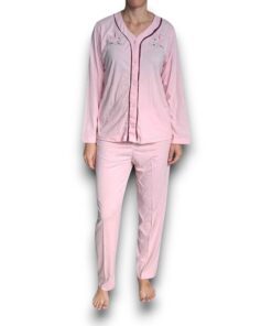 Pijama Manga Larga Con Pantalón Para Mujer Deborah 5401