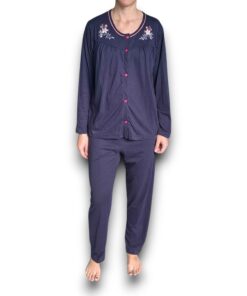 Pijama Manga Larga Con Pantalón Para Mujer Deborah 5402
