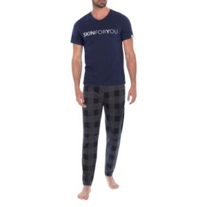 Pijama Ligera Manga Corta Con Pantalón Hombre Skiny 74684
