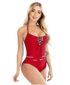 Traje De Baño Halter Completo Con Control Dama Romanza 8105