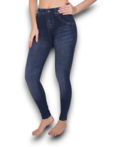 Legging Afelpado Estilo Mezclilla Mujer Oscar Hackman Ink003