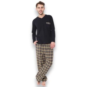 Pijama Algodón Hombre Manga Larga Pantalón C/ Bolsas Jaimys