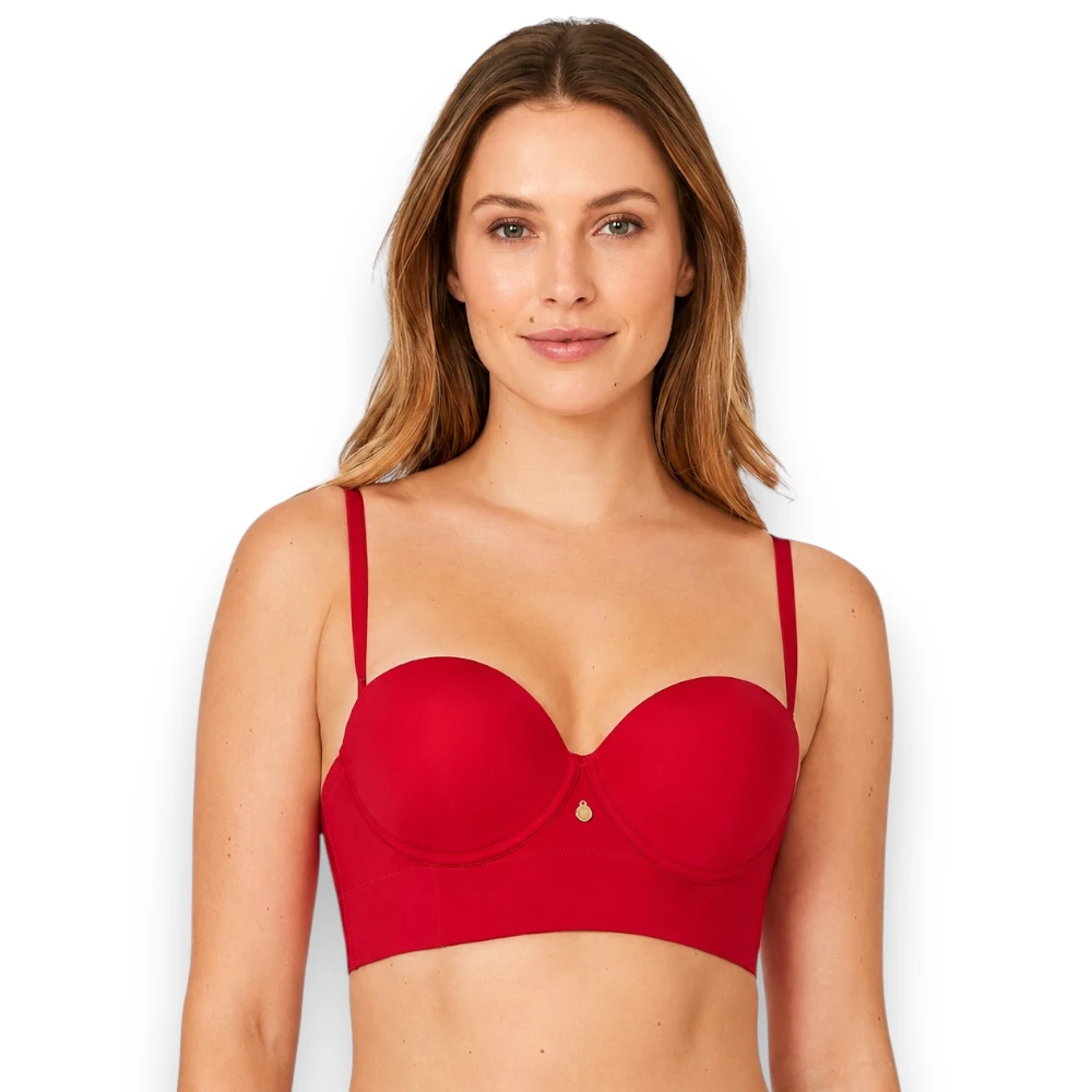 Bra Strapless Espalda Ancha Con Realce Colombiano Haby 11404 - Image 2