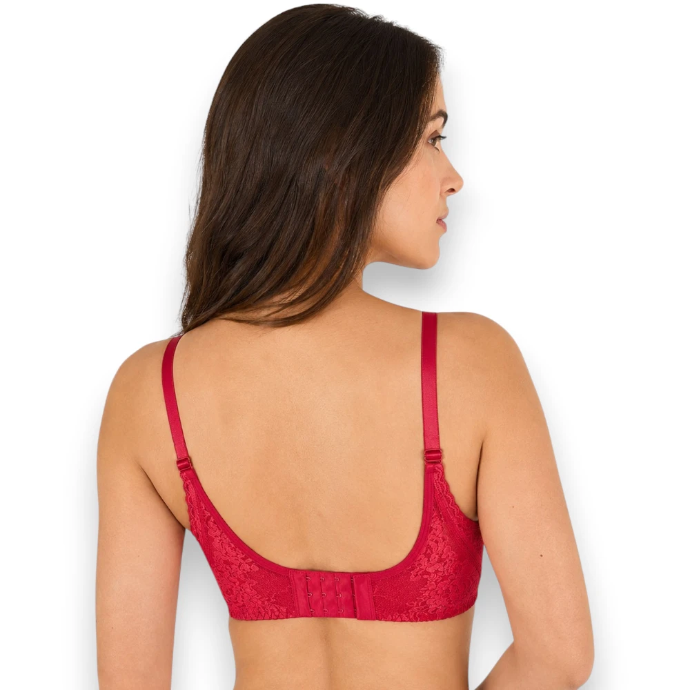 Bra Realce Push Up Encaje En Espalda Ancha Haby 12352 - Image 4