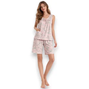 pijama-sin-manga-bermuda-algodon-poliester-intime-12731