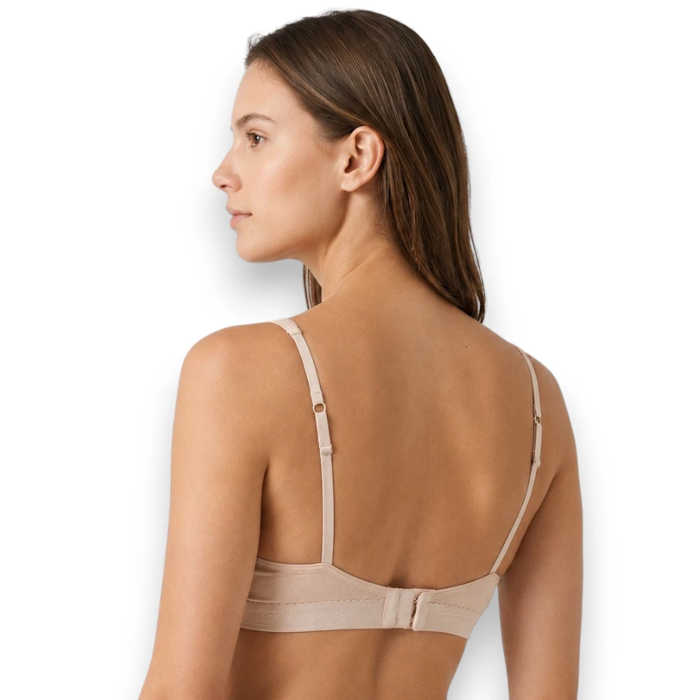 Bra Tipo Bralette Copa Triangular Algodón Mujer Optima 13634 - Image 2