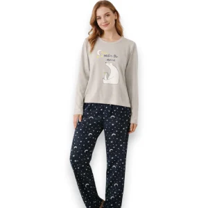 pijama-oso-de-polar-manga-larga-intime-lingerie-15915est-star-mujer