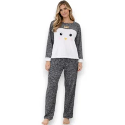pijama-polar-pinguino-manga-larga-pantalon-intime-lingerie-15961-dama