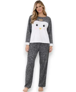 pijama-polar-pinguino-manga-larga-pantalon-intime-lingerie-15961-dama