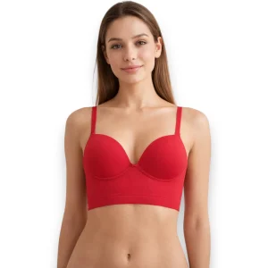 Bra Bustier Media Copa Ancho Peto Corto 1V8188 Claretta