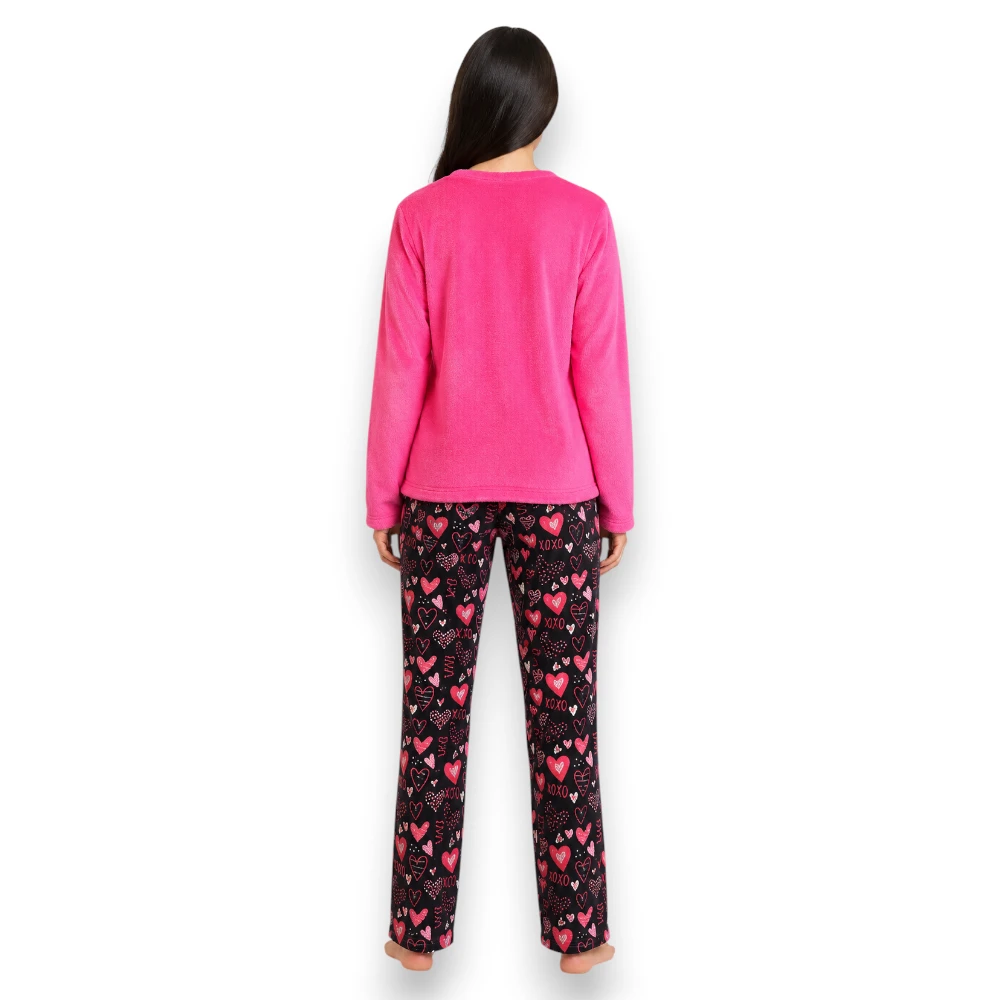 Pijama Manga Larga Pantalón Polar Flannel Mujer Sheyla 221 - Image 2