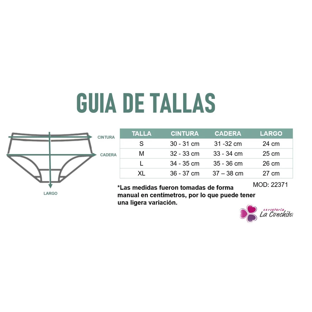 Panty Cachetero Moldeador Con Refuerzo Mujer Haby 22371 - Image 3