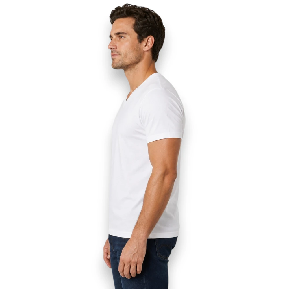 Playera Cuello V Manga Corta Algodón Tru300v Hombre - Image 2