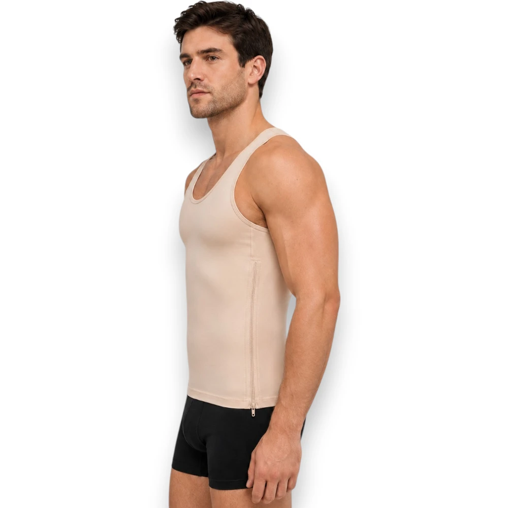 Faja Camiseta Control Fuerte Con Cierre Hombre Vedette 314 - Image 2