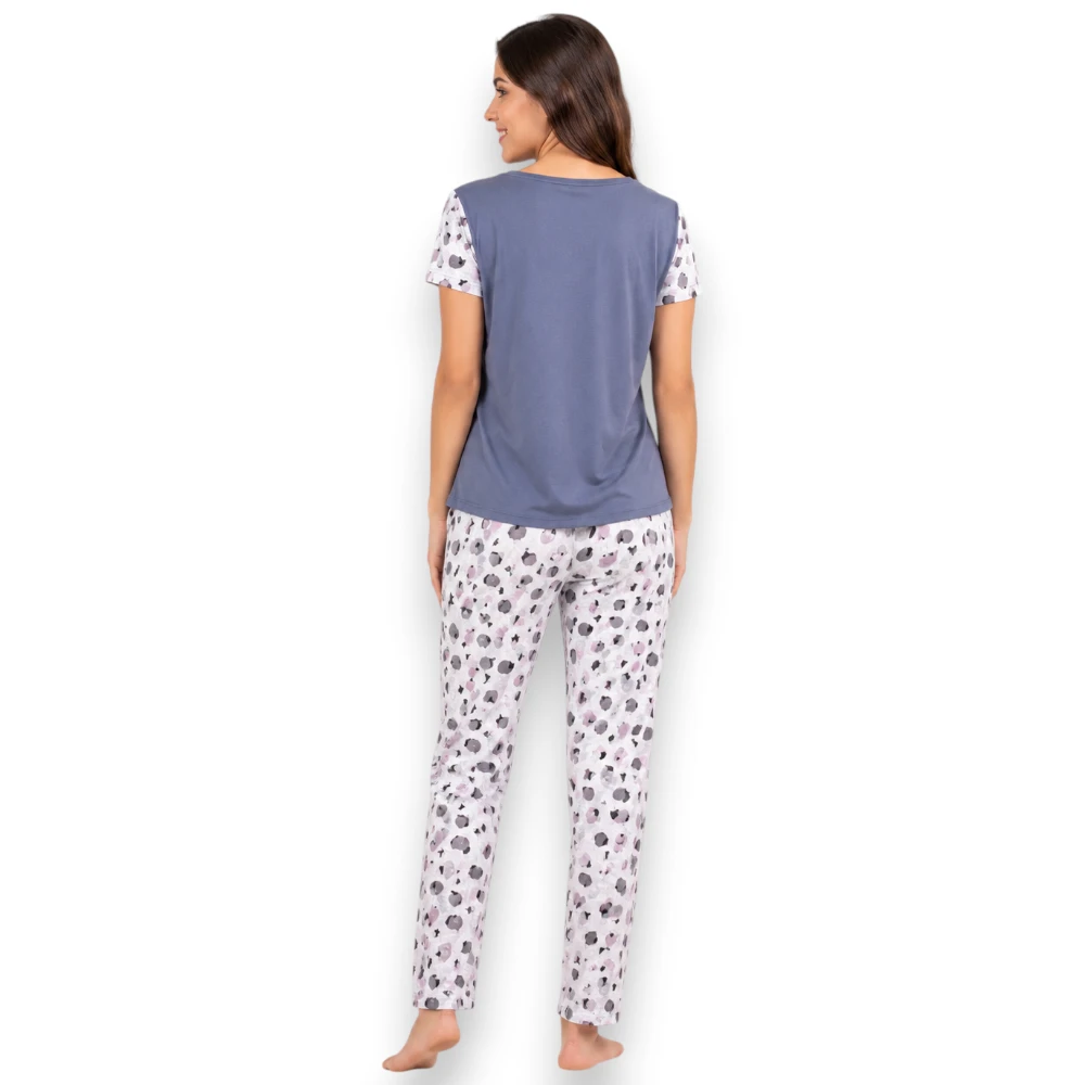Pijama 3329 Lazy Lola Algodón Dama Sin Manga Y Pantalón - Image 3