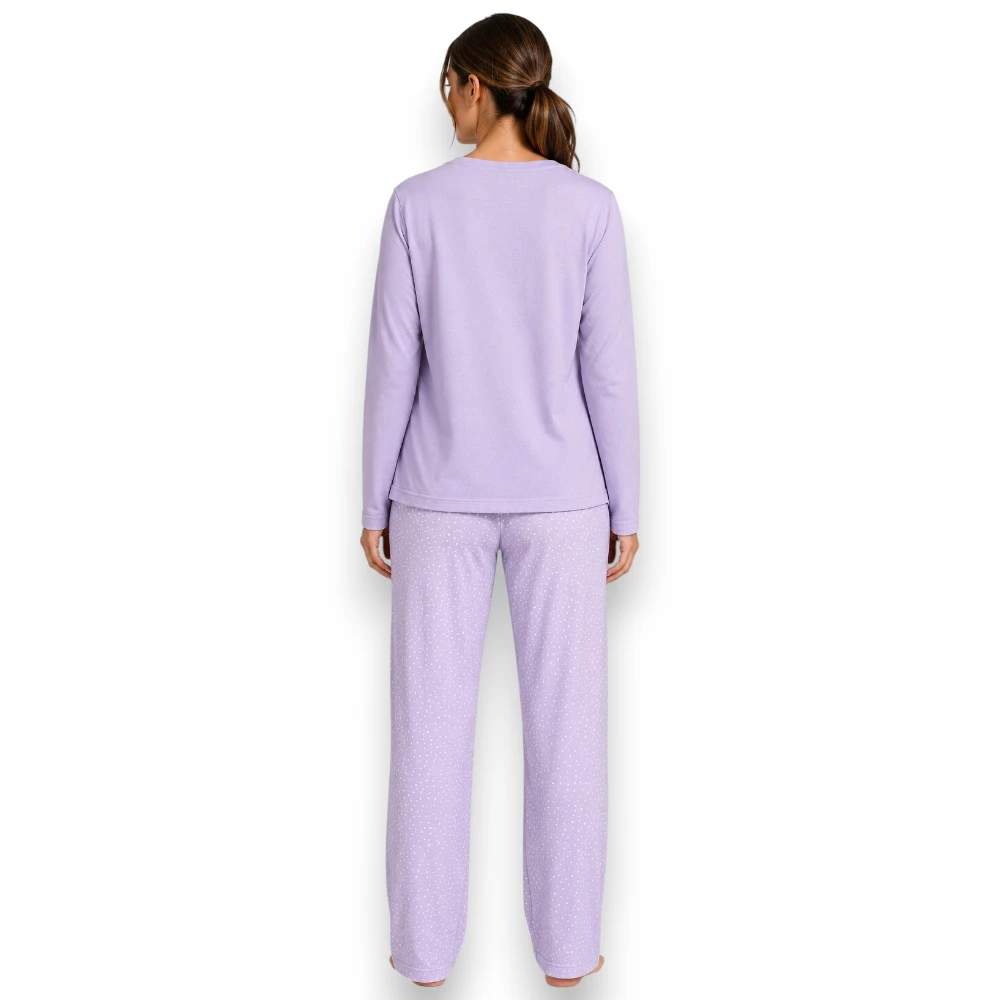 Pijama Dama Algodón Manga Larga Pantalón Lazy Lola 3390 - Image 3