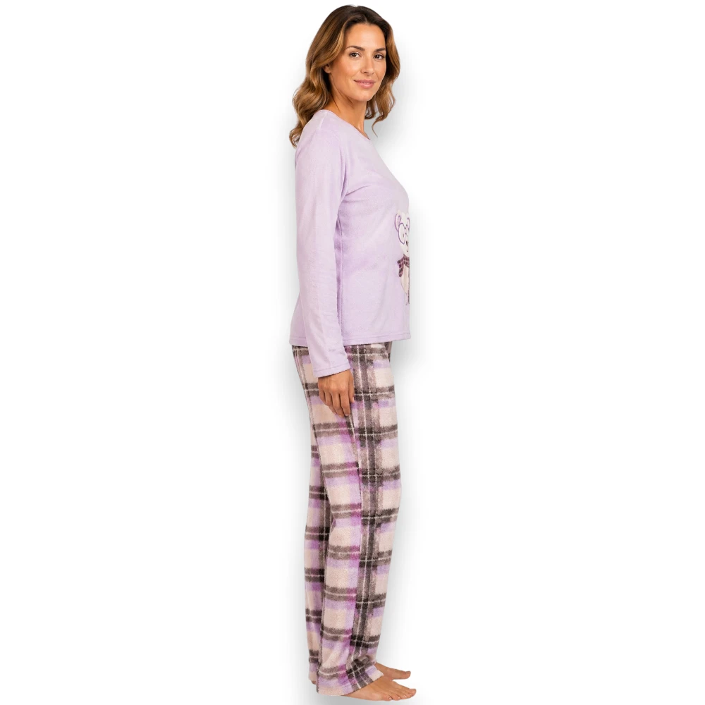 Pijama Pantalón Dama Polar Manga Larga Mujer 3400 Lazy Lola - Image 2