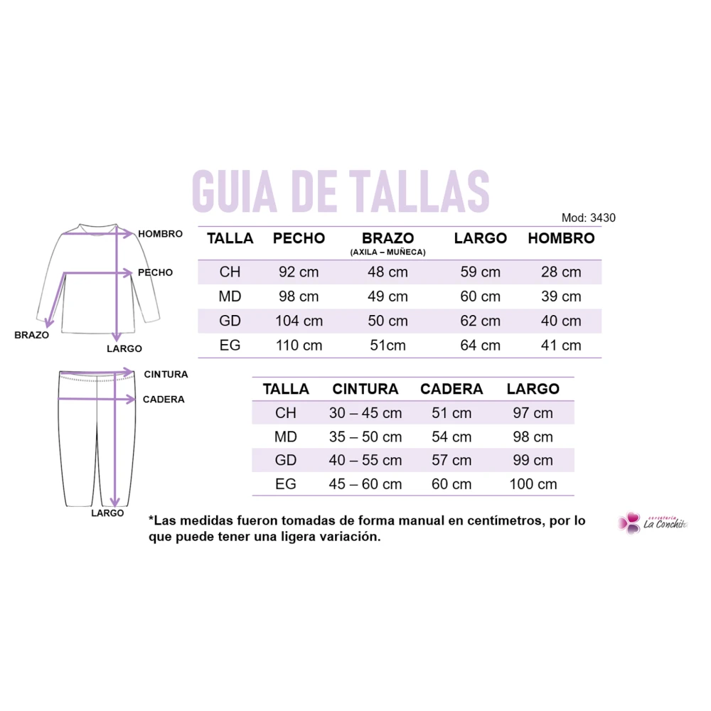 Pijama Manga Larga Con Diseño De Dona Mujer Lazy Lola 3430 - Image 3