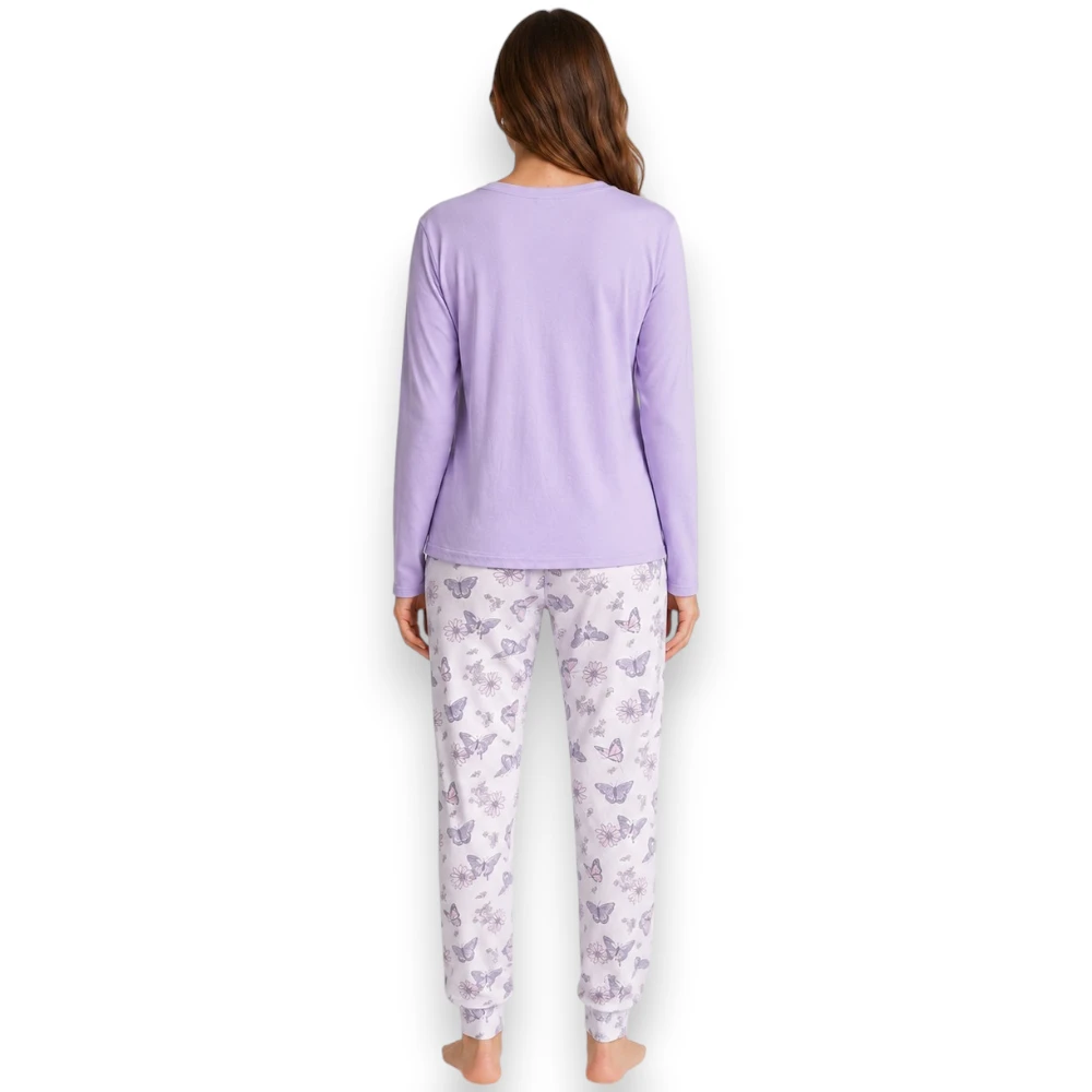 Pijama Manga Larga Diseño Mariposas Mujer Lazy Lola 3433 - Image 4