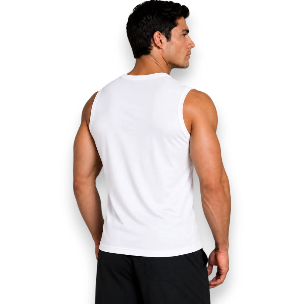 Playera Stretch Sin Mangas Algodón Hombre Black Secret 3601 - Image 6