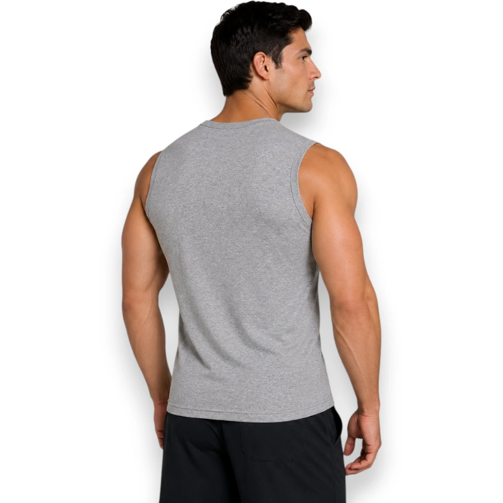 Playera Stretch Sin Mangas Algodón Hombre Black Secret 3601 - Image 5
