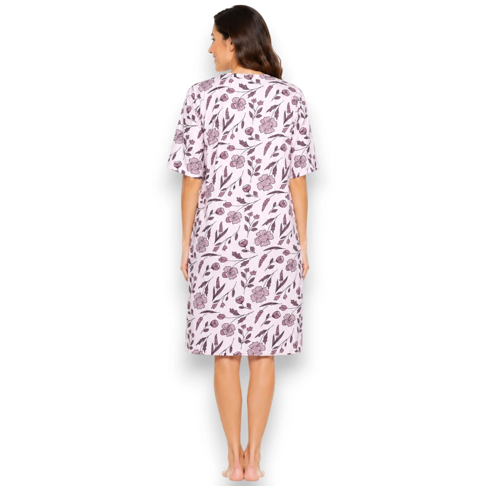 Pijama Bata Camisón Polar Manga Corta Dama Intime 40540 - Image 3