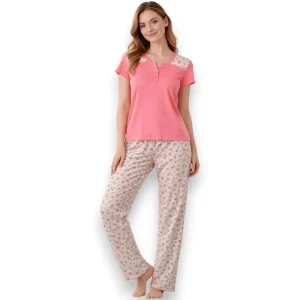 pijama-pantalon-manga-corta-algodon-deborah-4124-mujer