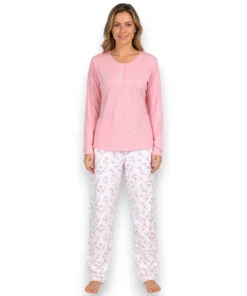 pijama-pantalon-mujer-algodon-manga-larga-dama-deborah-5300