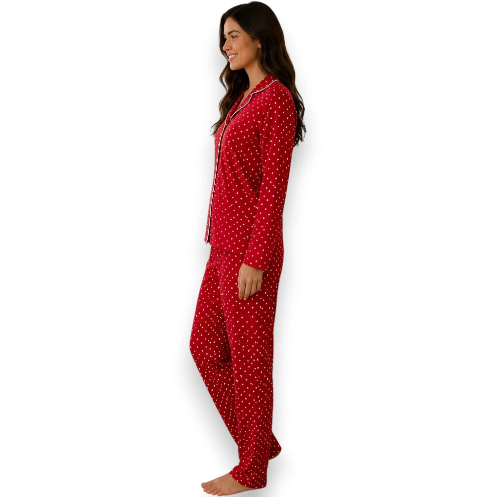 Pijama Abierta Botones Suave Polar Ligero Mujer Deborah 5315 - Image 2