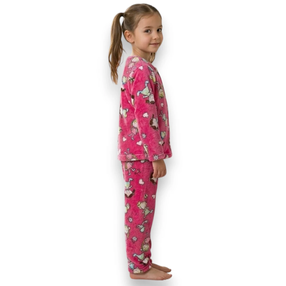 Pijama Polar Abierta Manga Larga Pantalón Niña Sleepy 5393 - Image 2