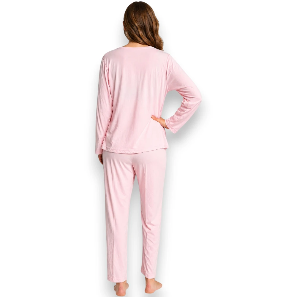 Pijama Manga Larga Con Pantalón Para Mujer Deborah 5401 - Image 4