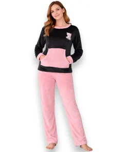 pijama-polar-pantalon-manga-larga-flannel-mujer-58240