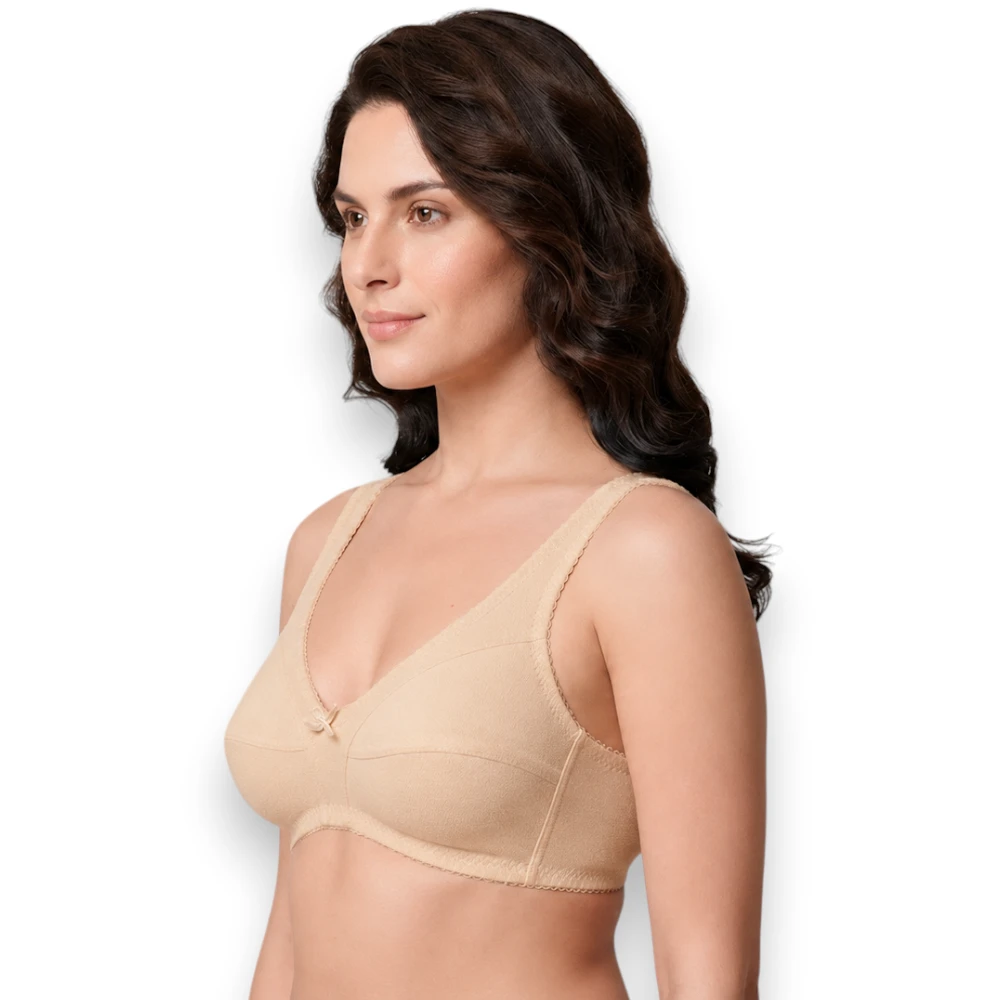 Brasier Algodón Liso Sin Varilla Busto Medio Y Pesado 601 Leyda - Image 2