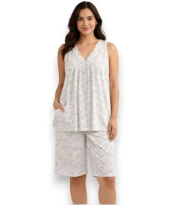 pijama-sin-manga-bermuda-algodon-poliester-intime-60473