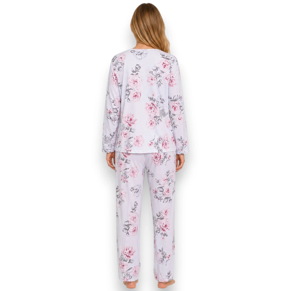Pijama Manga Larga Con Pantalón Dama Intime 60859 - Image 4