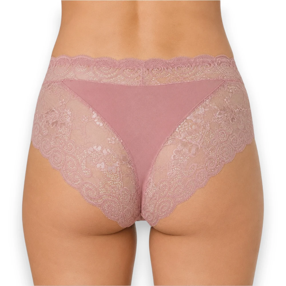 Panty Cachetero Corte Alto Con Encaje Mujer Bras Jade 6233 - Image 4