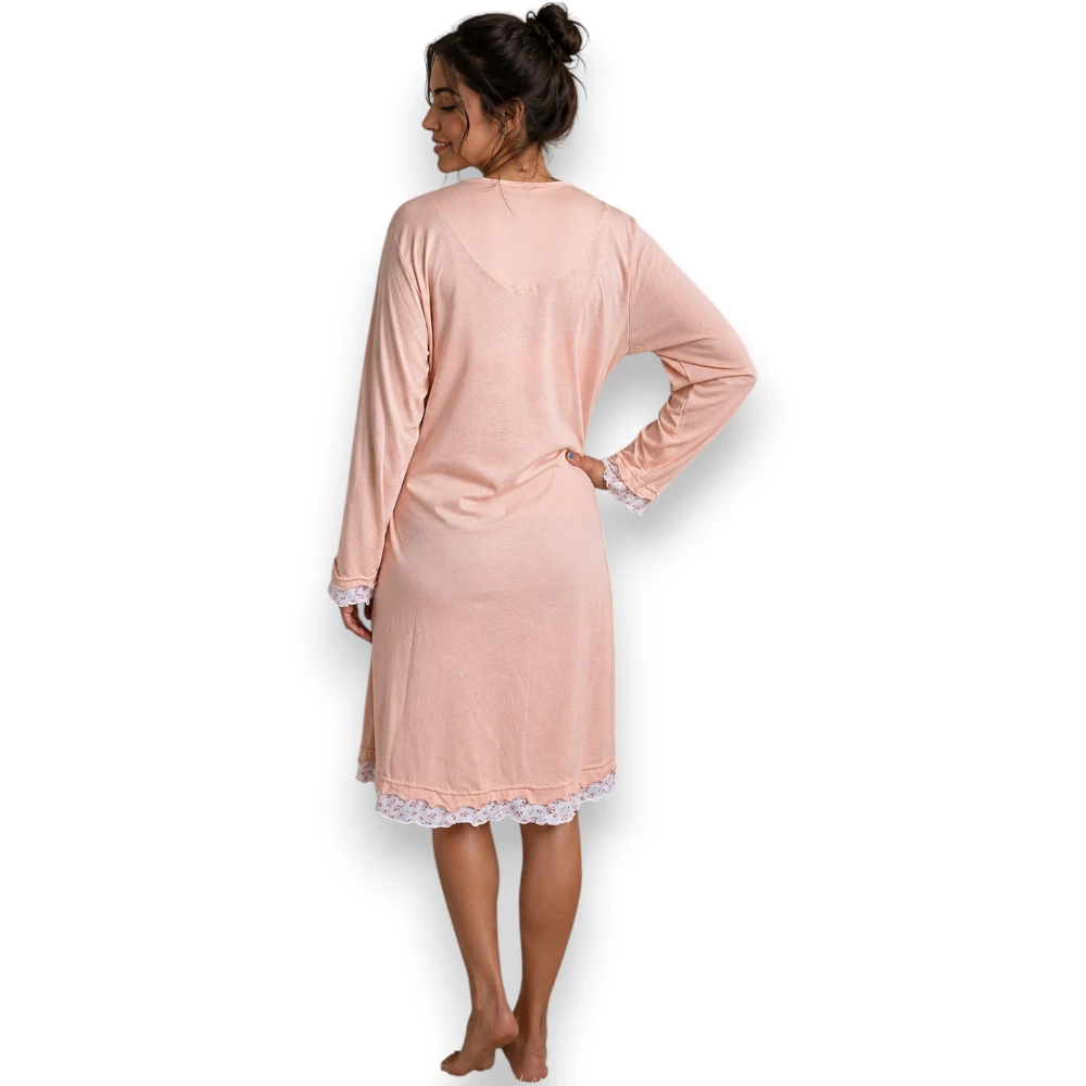 Pijama Camisón Algodón Manga Larga Dama Deborah 6302 - Image 3