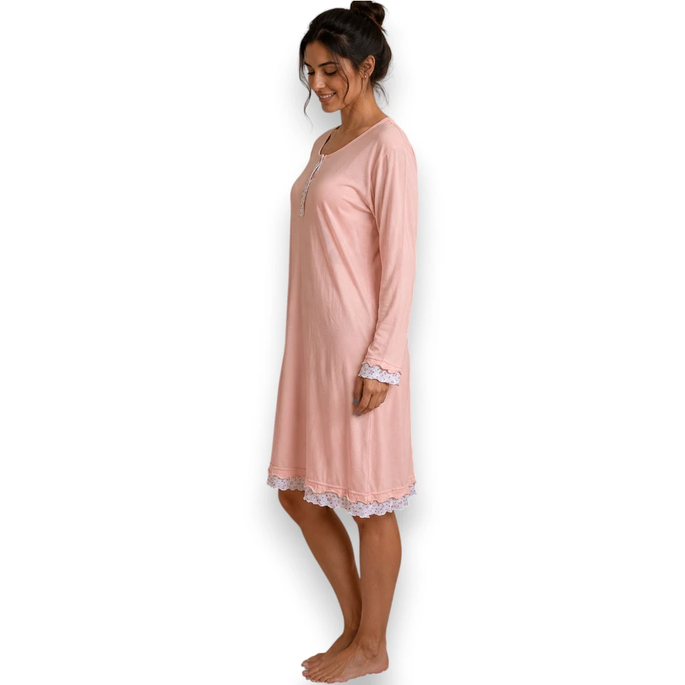 Pijama Camisón Algodón Manga Larga Dama Deborah 6302 - Image 2