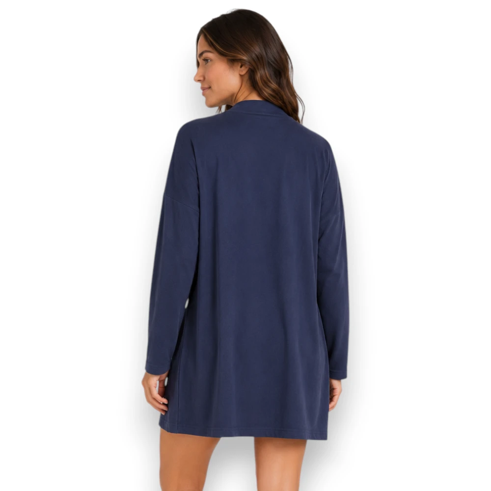 Cárdigan Suéter Largo Bata Gris Nebraska Dama 72705 Skiny - Image 3