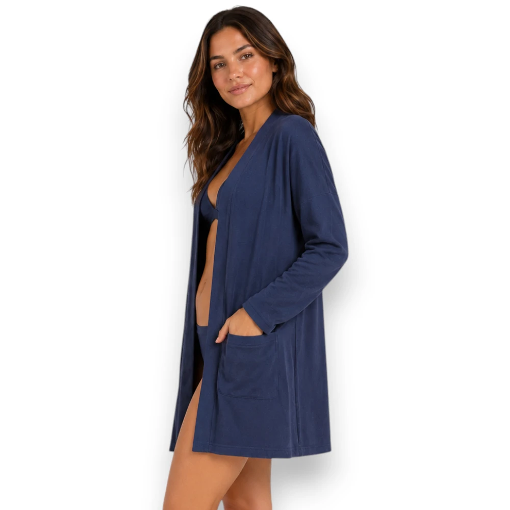 Cárdigan Suéter Largo Bata Gris Nebraska Dama 72705 Skiny - Image 2