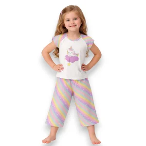 pijama-unicornio-algodon-manga-corta-capri-sleepy-7285-nina