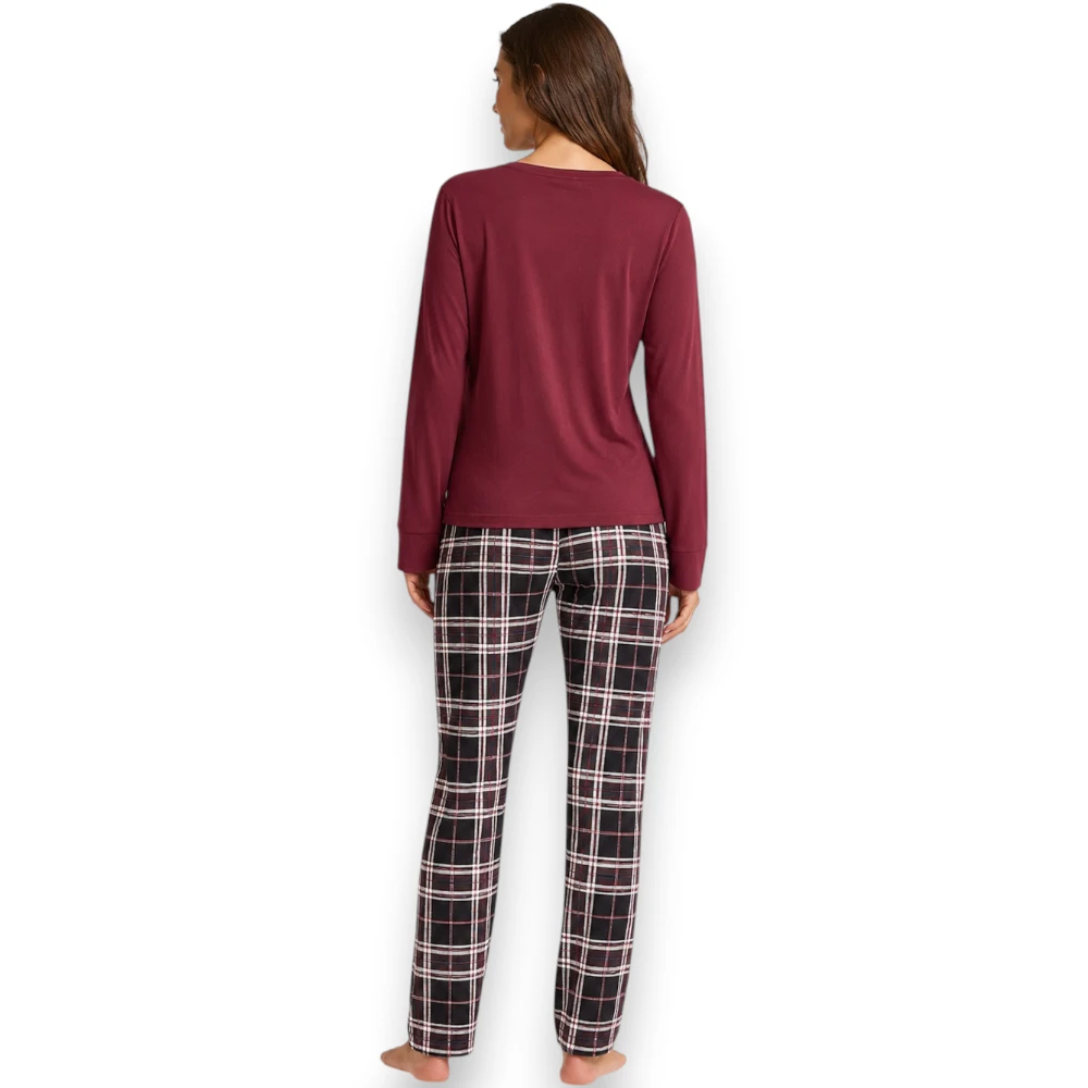 Pijama Manga Larga Pantalón Dama Skiny 75418 - Image 3